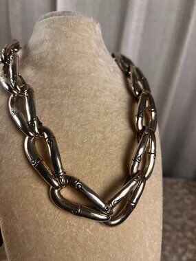 JOHN HARDY STERLING BAMBOO LINK NECKLACE